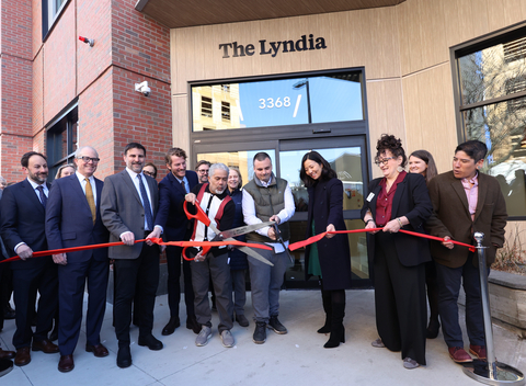 “The Lyndia,” a 202-unit building in Boston’s Jamaica Plain neighborhood provides 140 apartments for people moving out of homelessness and 62 apartments for income-eligible families.